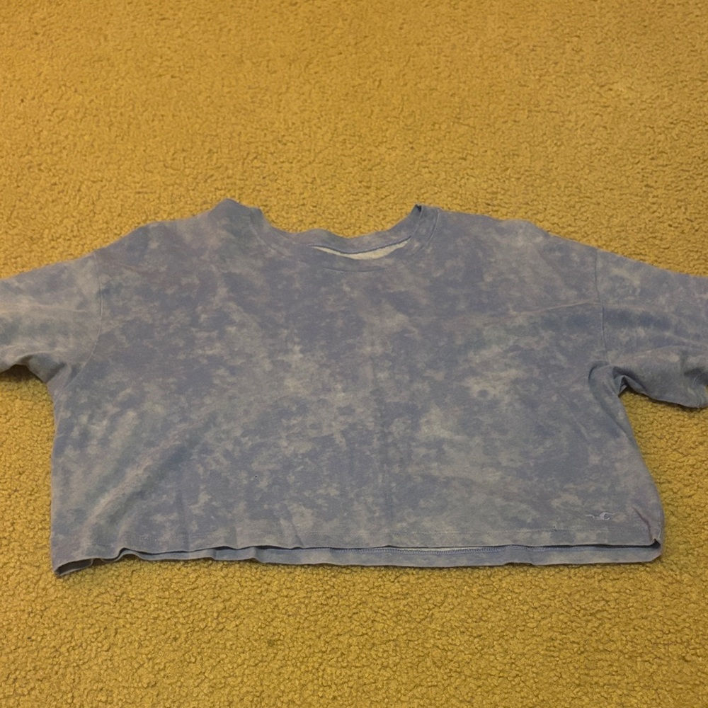 Blue Tie-Dye Hollister Crop shirt